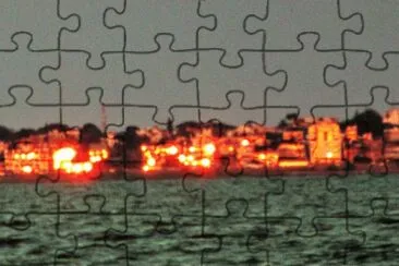 Anochecer en Montevideo, Uruguay. jigsaw puzzle