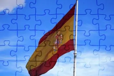 פאזל של Bandera de EspaÃ±a en Madrid.