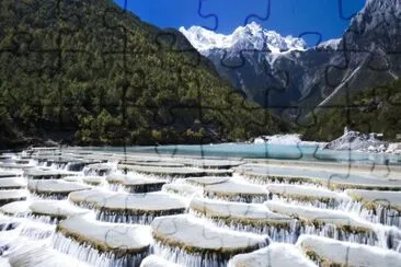 chutes de la riviÃ¨re Baishui Yunnan Chine