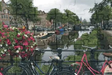 Bicycles with flowers jigsaw puzzle