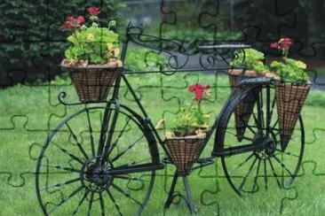 Bicycles with flowers