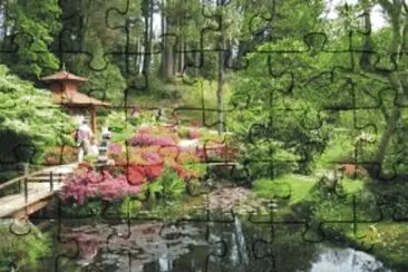 garden with lake jigsaw puzzle