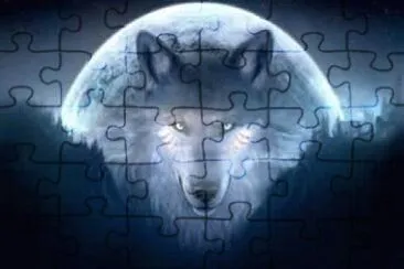 Husky   Moon jigsaw puzzle