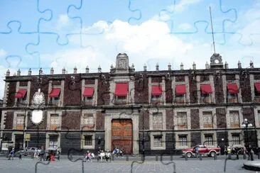 Edificio en el ZÃ³calo, Ciudad de MÃ©xico. jigsaw puzzle