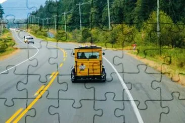 Yellow Car Canada jigsaw puzzle