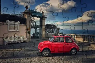 FIAT 500 rossa jigsaw puzzle