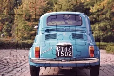 FIAT 500 azzurra jigsaw puzzle