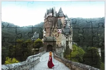 Castillo en los Alpes jigsaw puzzle