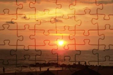 Puesta de sol en Puerto Vallarta. jigsaw puzzle