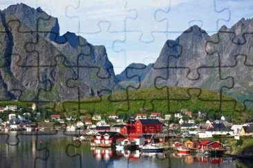 NorvÃ¨ge Ã®les Lofoten jigsaw puzzle