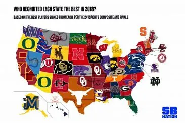 פאזל של College Football Recruiting Map