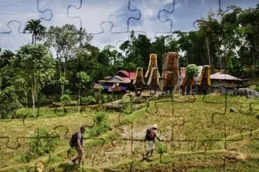 IndonÃ©sie Sulawesi village jigsaw puzzle