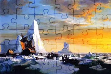 trappeurs dans les glaces jigsaw puzzle