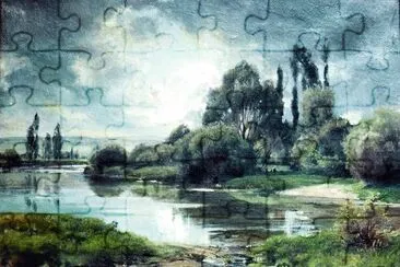 Henri Zuber bord de riviÃ¨re jigsaw puzzle