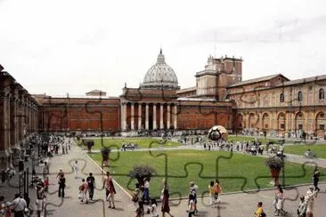 Patio central de El Vaticano, Italia. jigsaw puzzle