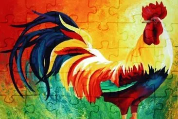 Amazing Rooster jigsaw puzzle