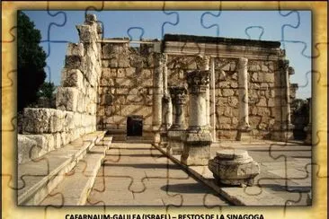 CAFARNAUM-GALILEA (ISRAEL) â€“ RESTOS DE LA SINAGOGA jigsaw puzzle