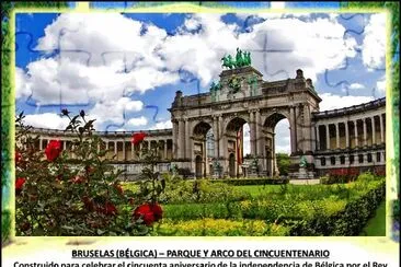 BRUSELAS (BÃ‰LGICA) â€“ PARQUE Y ARCO DEL CINCUENTENARIO jigsaw puzzle