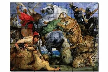 פאזל של RUBENS, LA CAZA DEL TIGRE