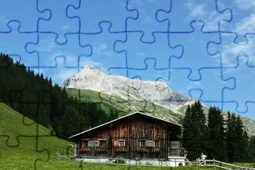 Choza de montaÃ±a. jigsaw puzzle