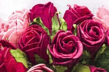 פאזל של rose rosse e rosa