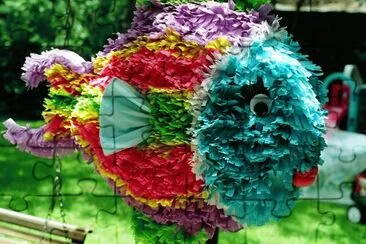 Colorful Puffer Fish Pinata