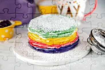 Rainbow Crepe Cake