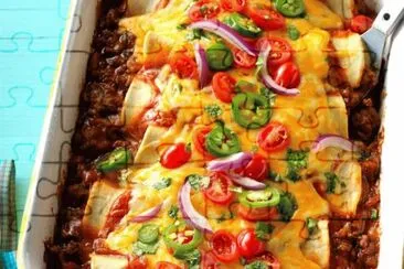 Garlic Beef Enchiladas