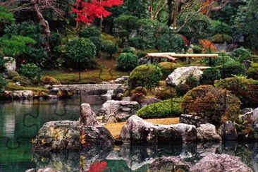 Kyoto, Japan Tenryuji temple garden