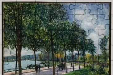 פאזל של Sisley au bord de l 'eau