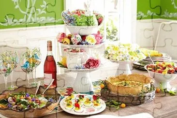 Beautiful Easter Buffet Table