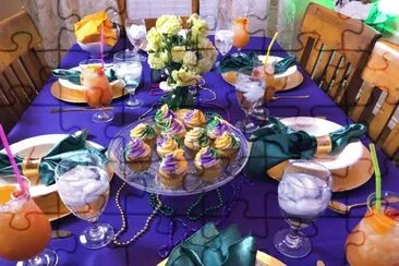 Perfect Mardi Gras Table Setting