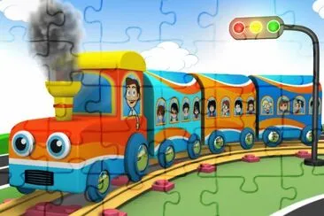 Train jigsaw puzzle