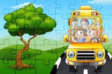 Cartoon jigsaw puzzle