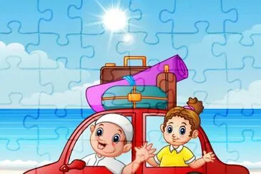 Cartoon jigsaw puzzle