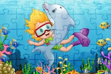 Cartoon jigsaw puzzle