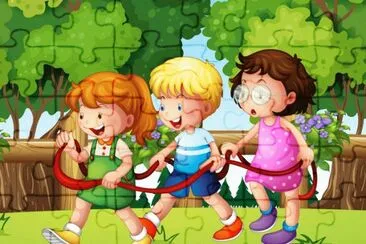 Cartoon jigsaw puzzle