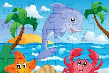 Cartoon jigsaw puzzle