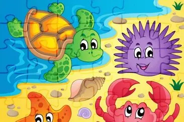 Cartoon jigsaw puzzle