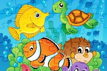 Cartoon jigsaw puzzle