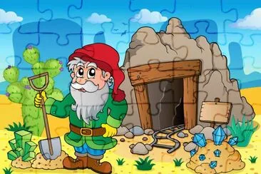 Cartoon jigsaw puzzle