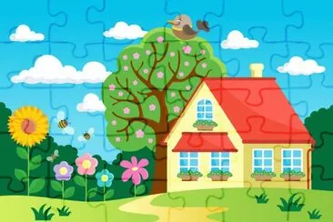 Cartoon jigsaw puzzle