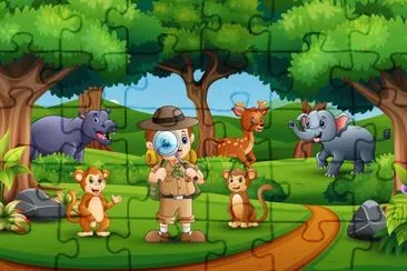 Cartoon jigsaw puzzle