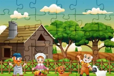 Cartoon jigsaw puzzle