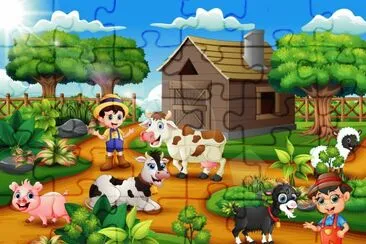 Cartoon jigsaw puzzle