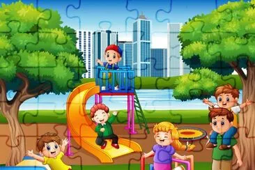 Cartoon jigsaw puzzle