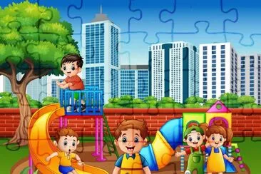 Cartoon jigsaw puzzle