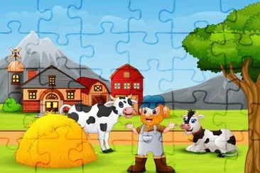 Cartoon jigsaw puzzle