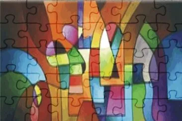 Abstract jigsaw puzzle