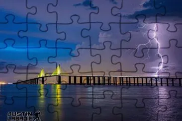 a skyway bridge storm